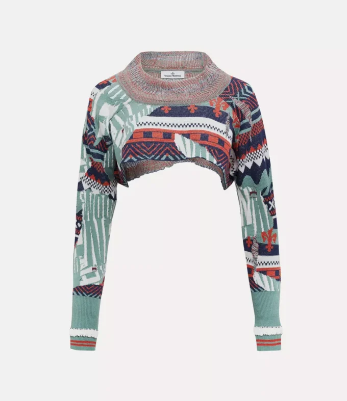 Top corto Broken Fair Isle Top corto Broken Fair Isle
